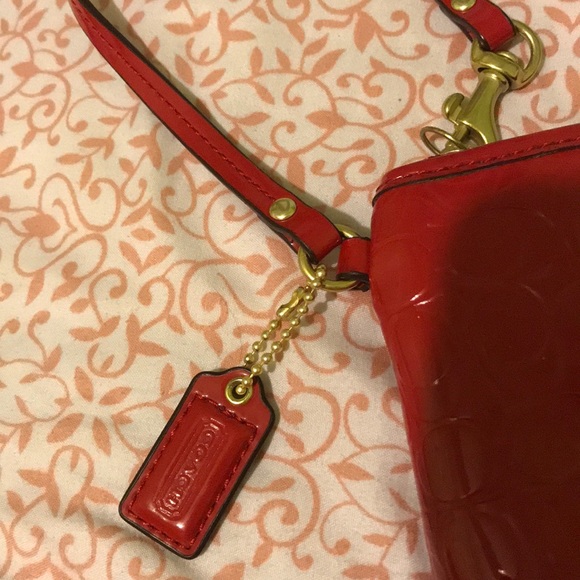 Coach Ruby Red Wristlet / Clutch - Picture 3 of 6